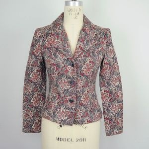 Built by Wendy Quilted Blazer Jacket  Paisley